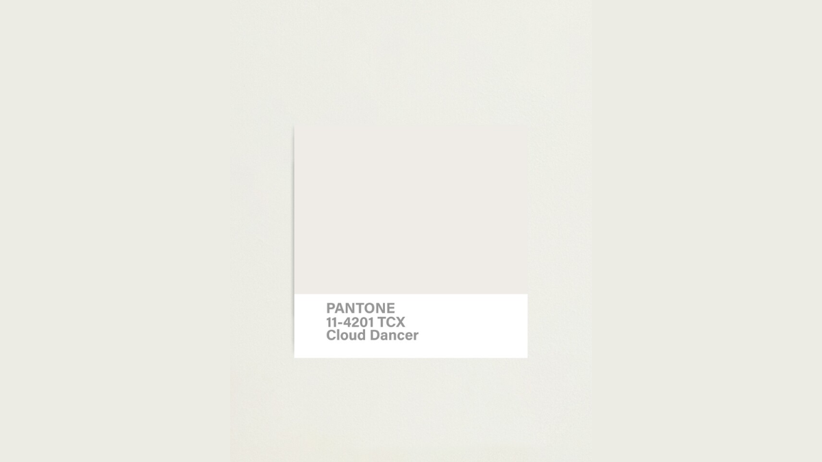 Pantone color cloud dancer 2026