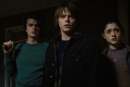 Joe Keery, Charlie Heaton y Natalia Dyer