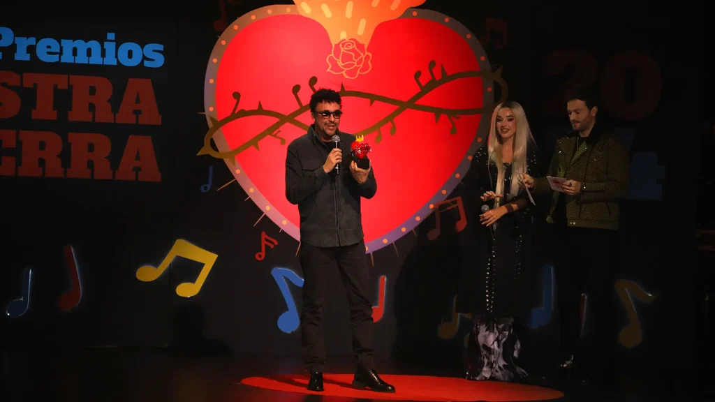 Andrés Cepeda en los Premios Nuestra Tierra