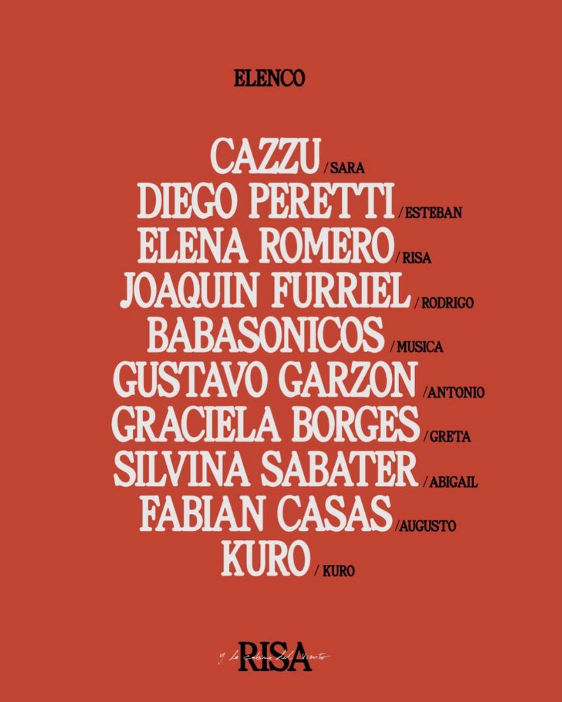 Cazzu y el elenco de la película Risa y la cabina del viento
