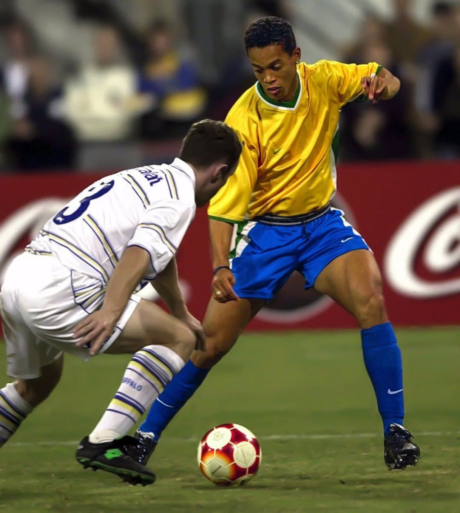 Ronaldinho con la selección de Brasil