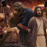 Primer plano de Jesús interpretado por Jonathan Roumie en The Chosen