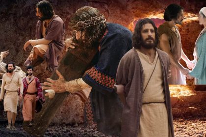 Primer plano de Jesús interpretado por Jonathan Roumie en The Chosen