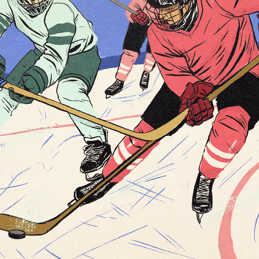 personas jugando hockey