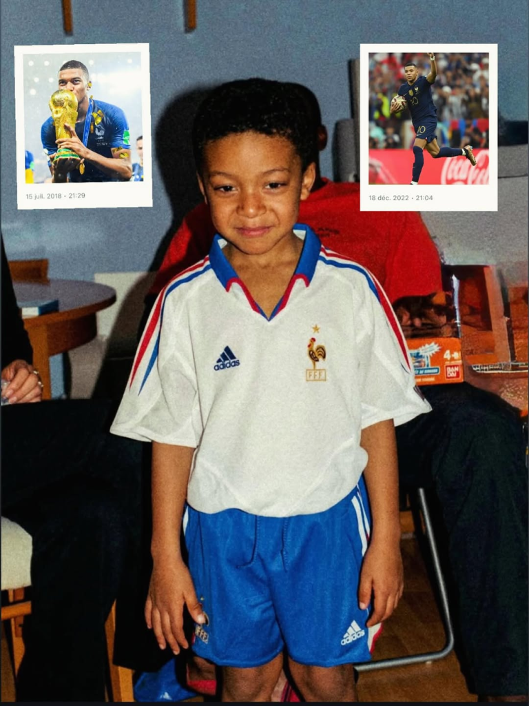 Kylian Mbappé de niño