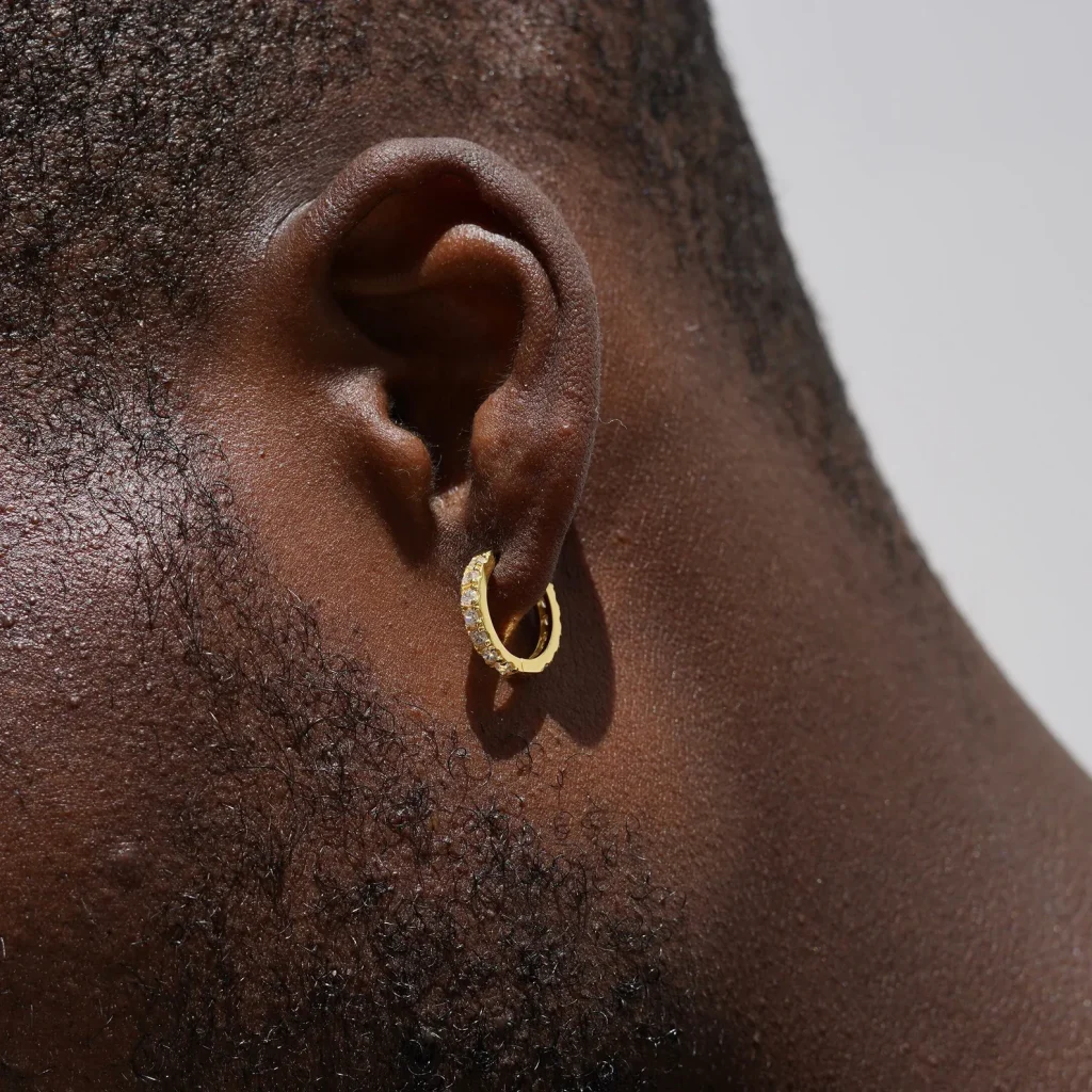 Hoop earrings para hombre