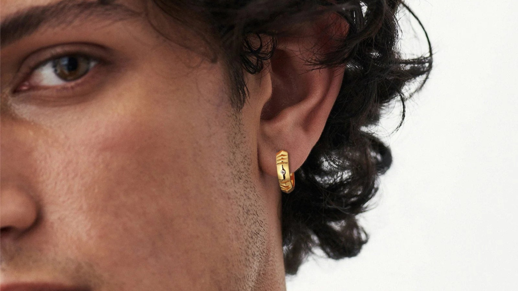 Hoop earrings para hombre