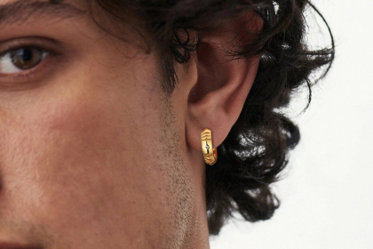 Hoop earrings para hombre