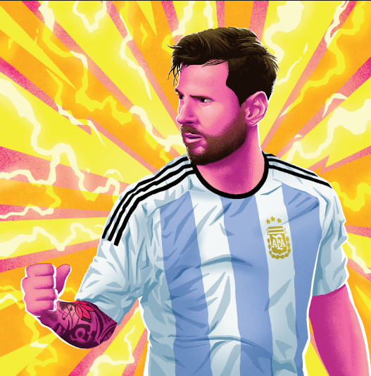 Ilustración de Lionel Messi
